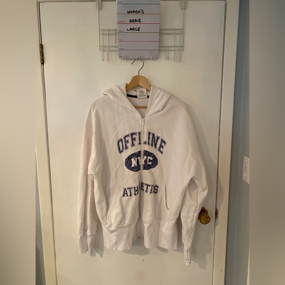Aerie zip up hooded sweater